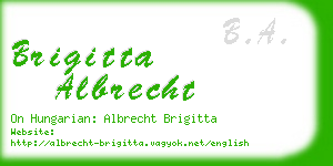 brigitta albrecht business card